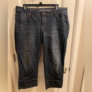 Apt 9 Jeans 12 Dark Blue Capri length stretch Denim Capris